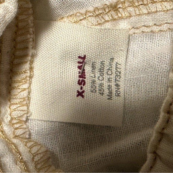 (NWOT) Palazzo Beach Pants Color:Cream  /Size: XS (Extra Small) - Picture 4 of 4